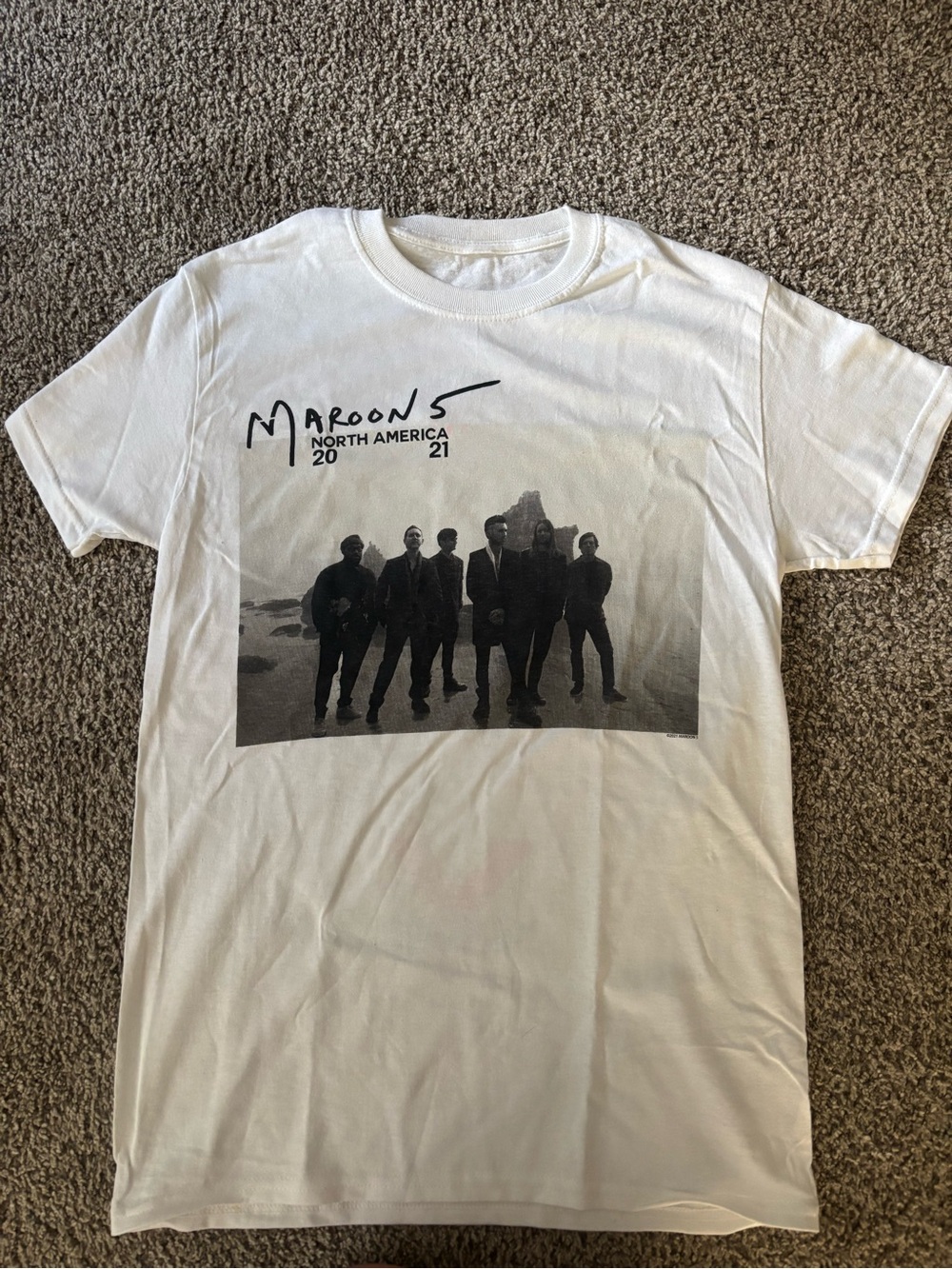 Maroon 5 2021 North American Tour T-Shirt White S | Unisex Official Merch